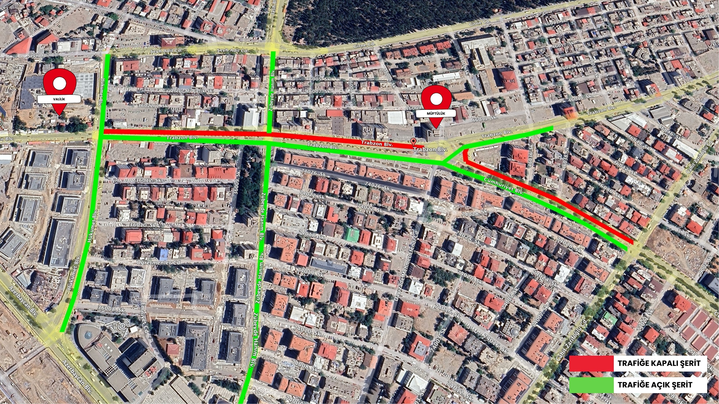 Trabzon Bulvarı’nda Geçici Trafik Düzenlemesine Gidilecek!