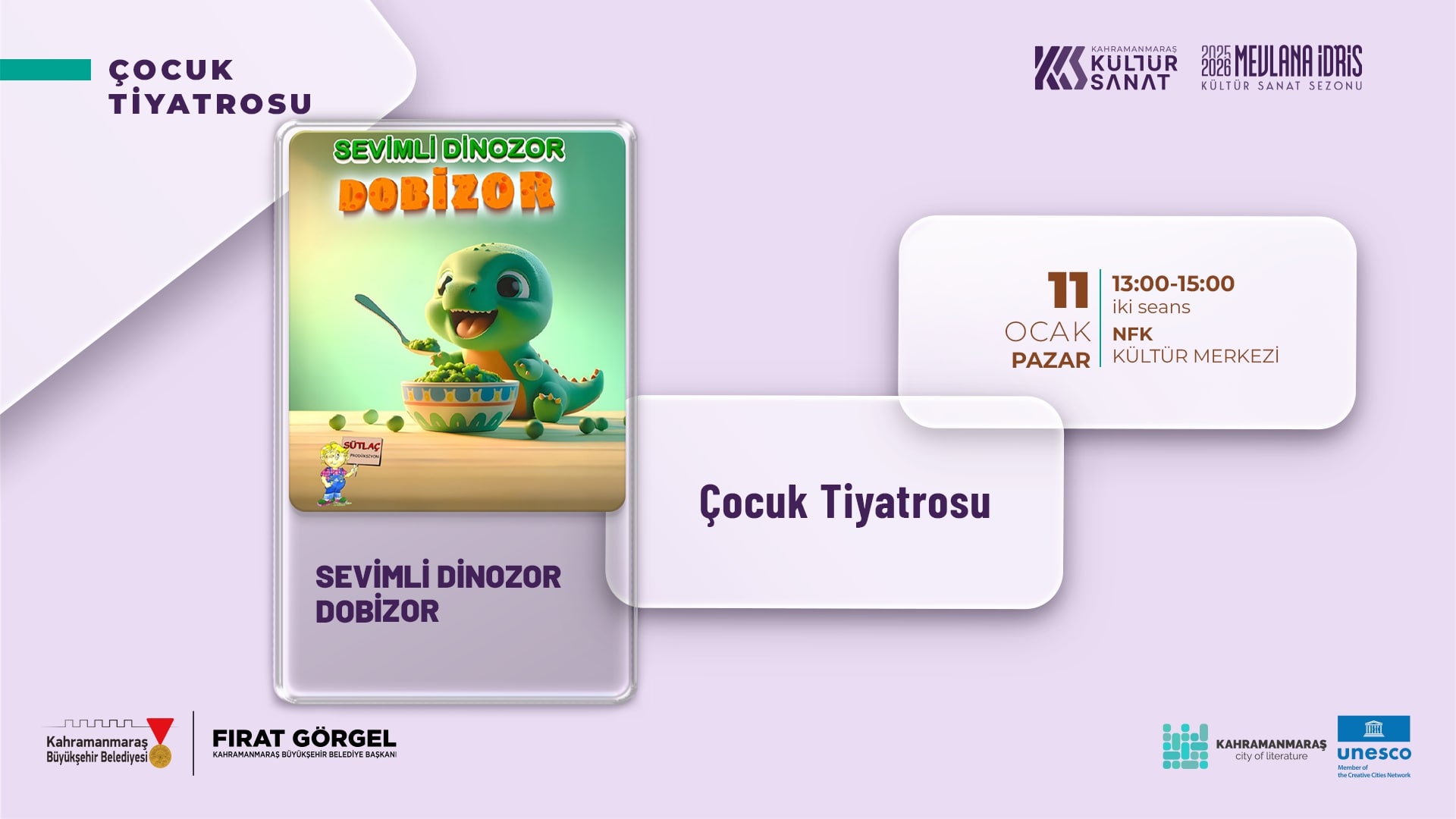 “Sevimli Dinozor Dobizor” Minikleri Eğlendirmeye Geliyor