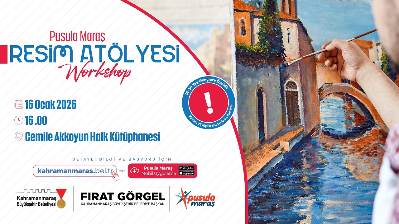 Pusula Maraş’tan Gençlere Sanat Dolu Buluşma; Resim Atölyesine Başvurular Başladı!