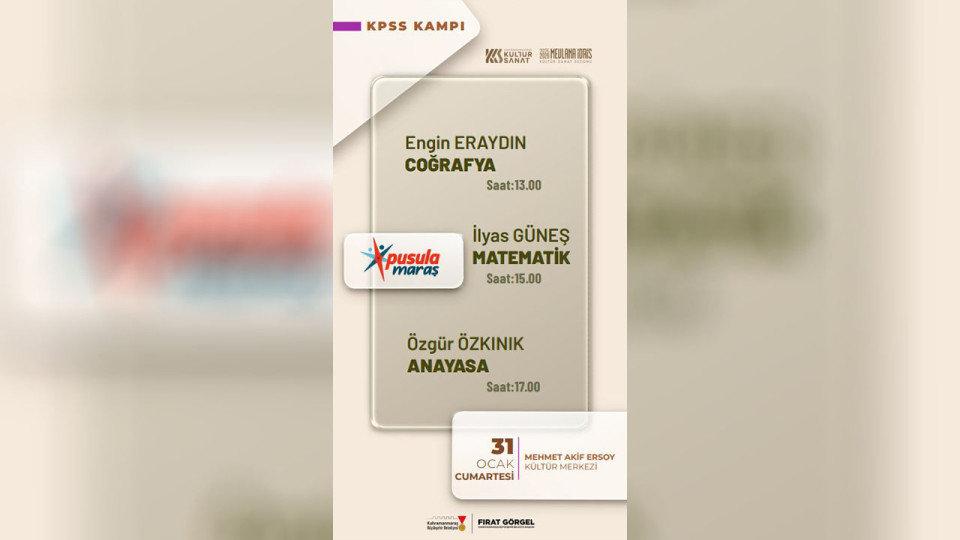 KPSS Kampı Coğrafya, Matematik ve Anayasa Dersleri ile Başlıyor